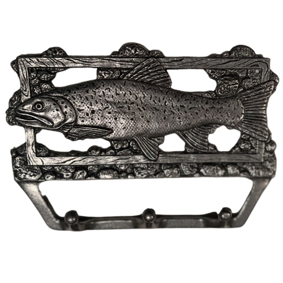 Other - Silver Multi-Hook Trout Hook Wall Mounted Key Holder Rack
